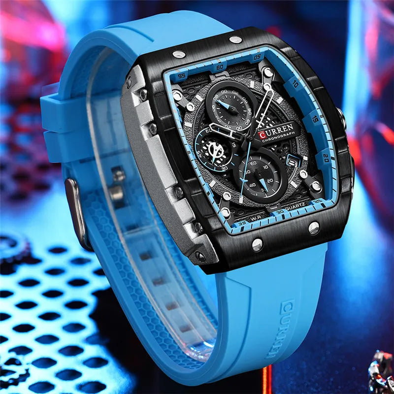Reloj Curren 8442 Silicona cromo