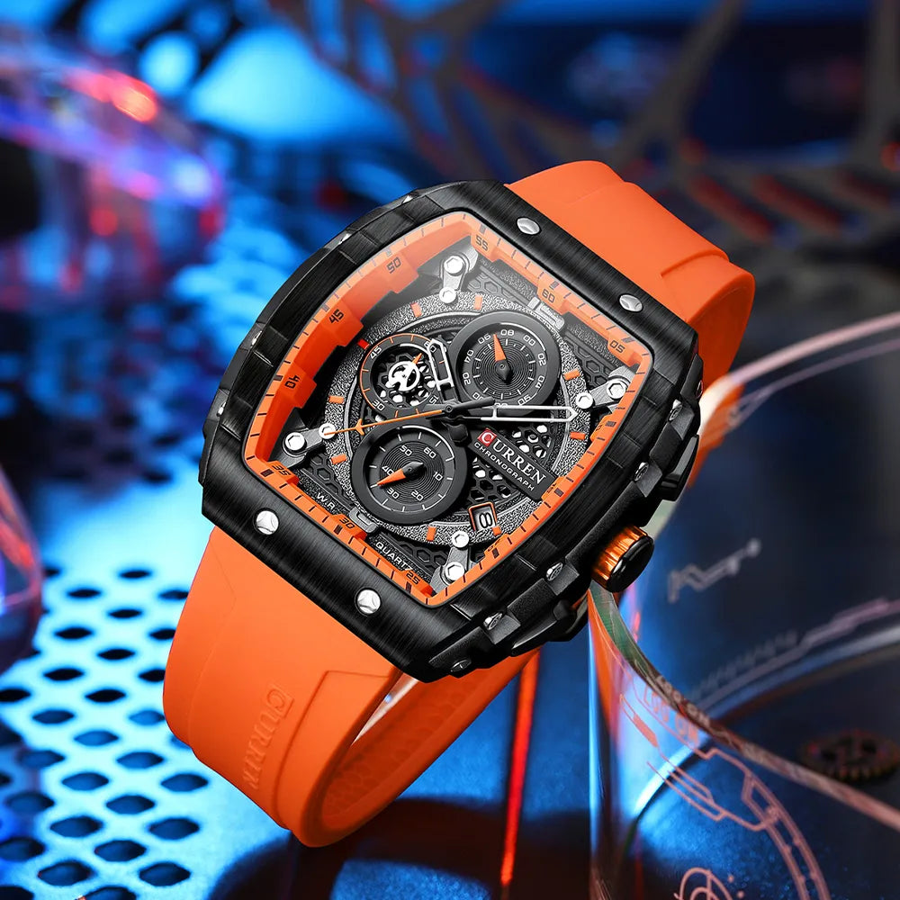 Reloj Curren 8442 Silicona cromo