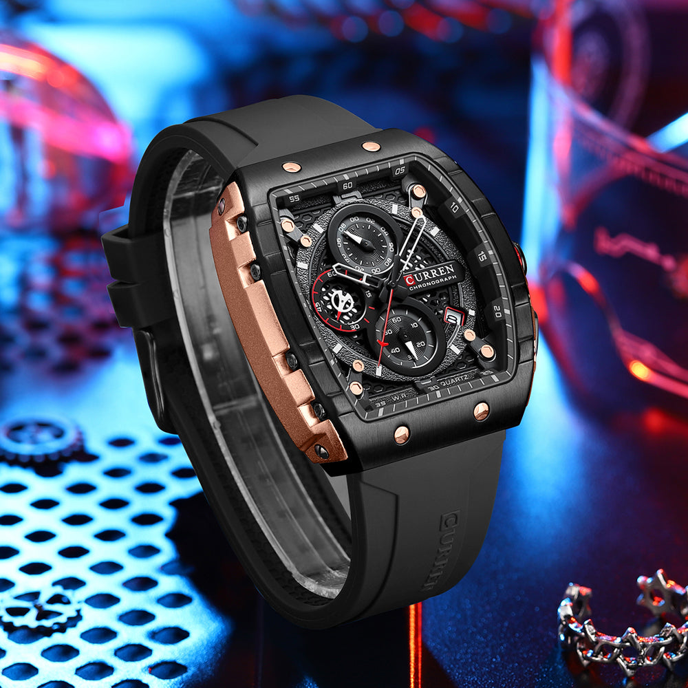 Reloj Curren 8442 Silicona cromo