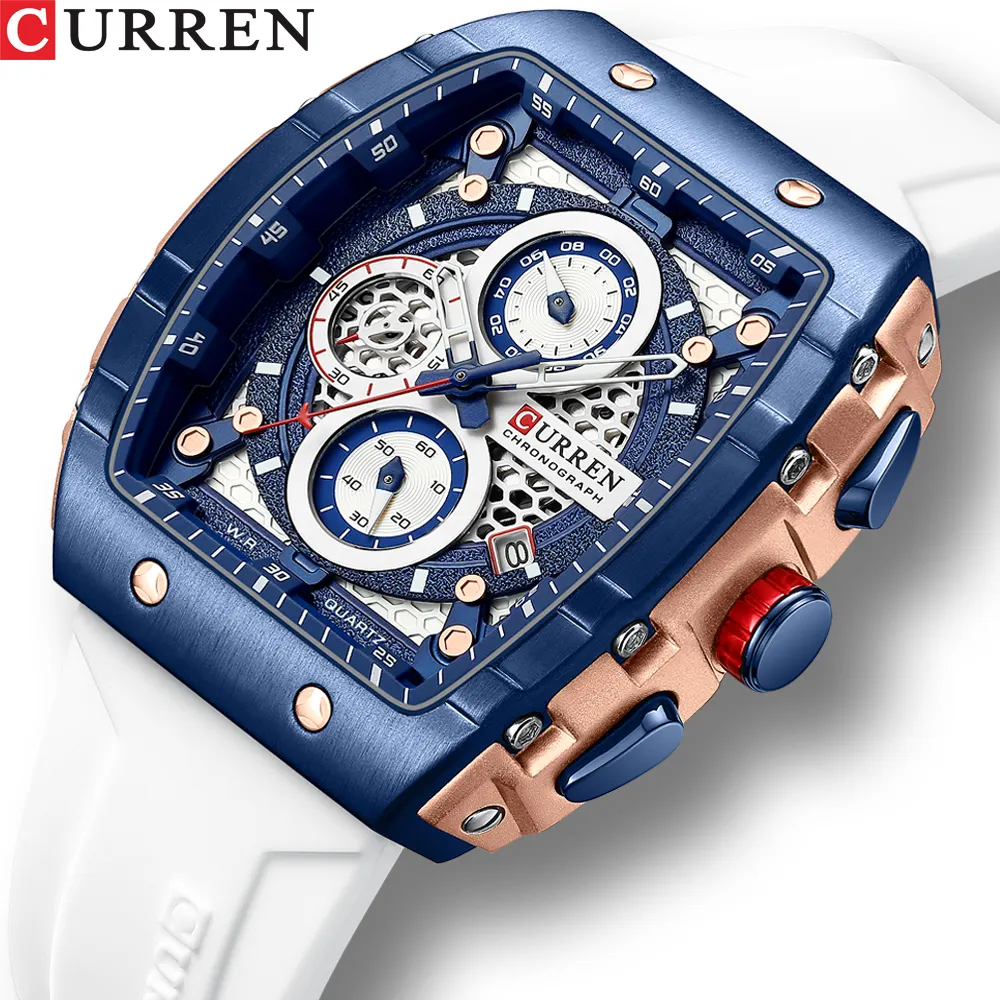 Reloj Curren 8442 Silicona cromo