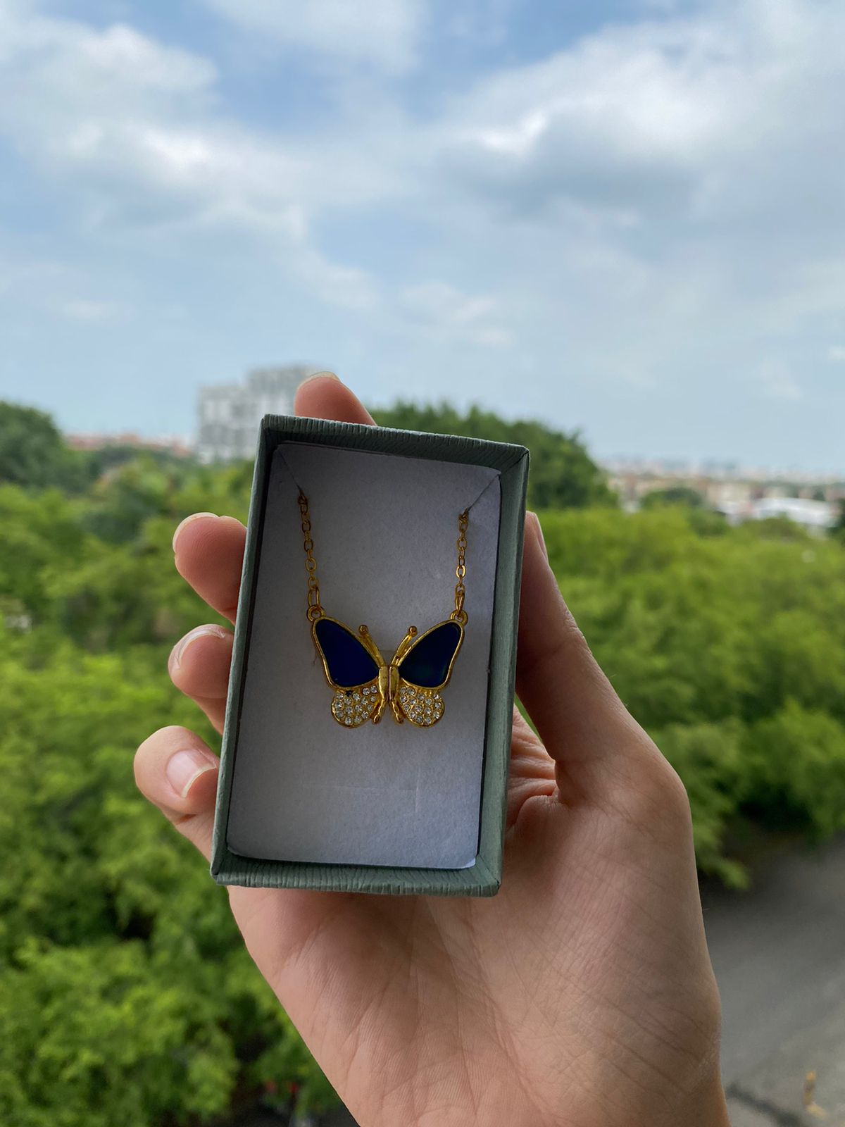 Collar Mariposa Emociones + Caja regalo