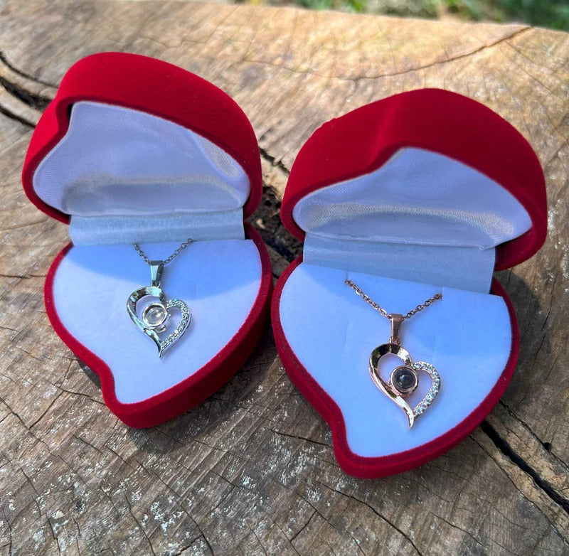 Collar te amo 100 latidos de corazon+ caja de lujo