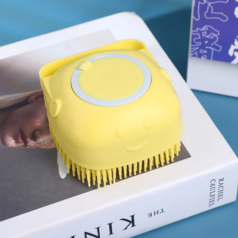 CEPILLO CORPORAL CON DISPENSADOR PARA MASCOTA