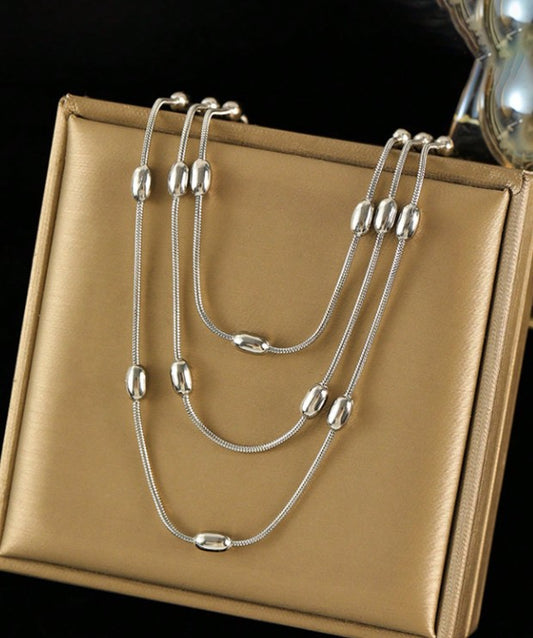 Collar Triple Capa "Lluvia de Plata" en 925