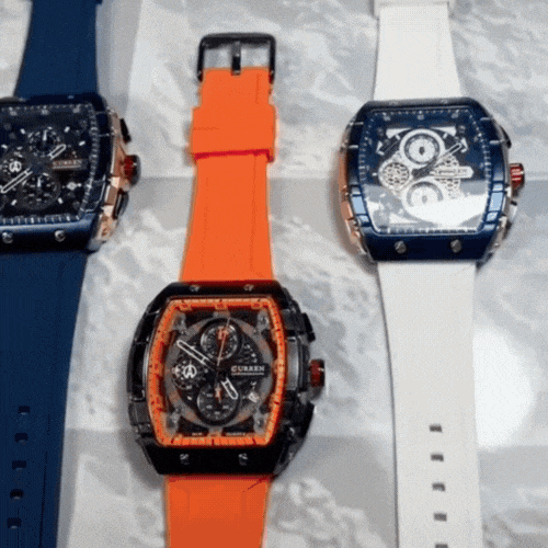 Reloj Curren 8442 Silicona cromo