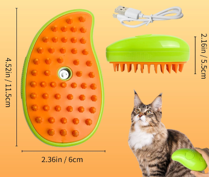 CEPILLO A VAPOR PARA MASCOTAS 3 EN 1 X 2 UNID