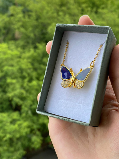 Collar Mariposa Emociones + Caja regalo