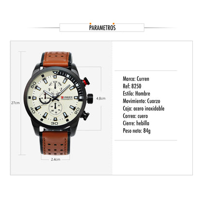 Reloj Curren 8250 Correa de cuero