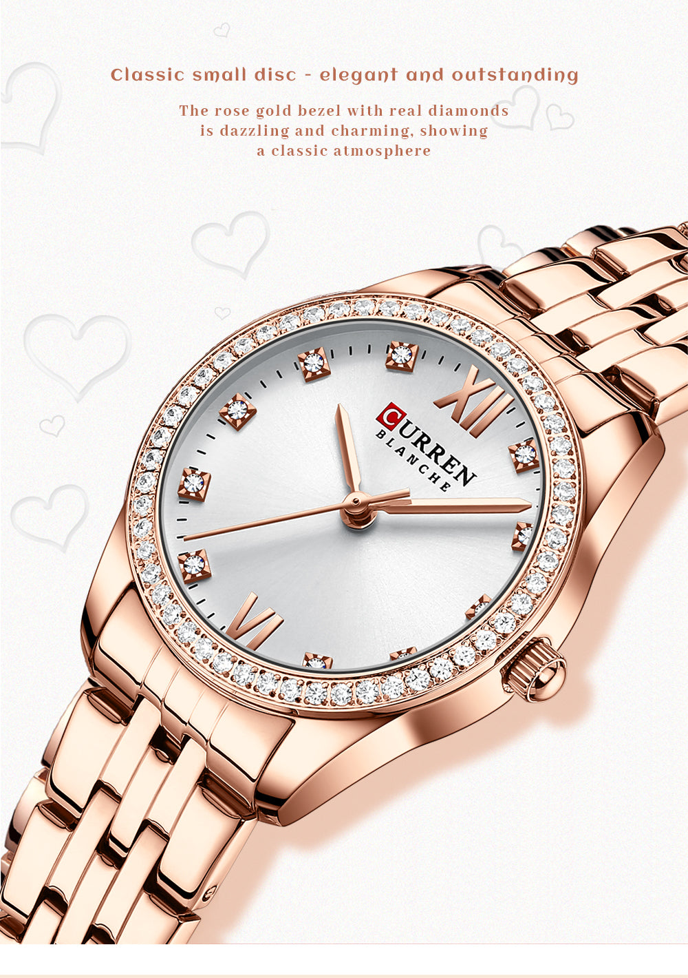 Reloj Curren 9086 en ACERO para Mujer