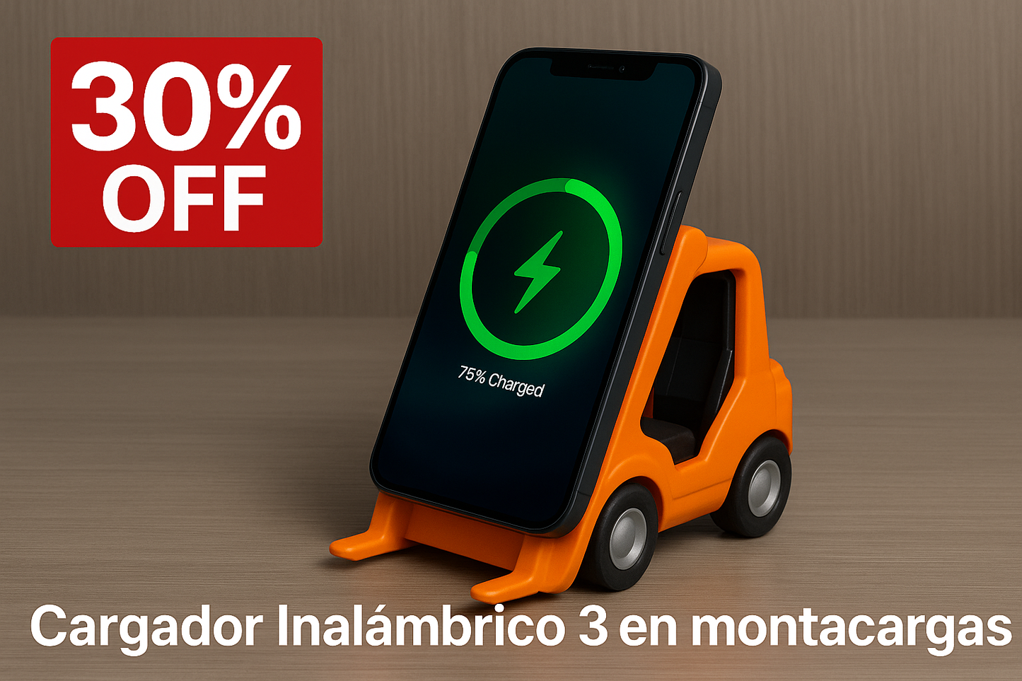Cargador Inalambrico 3 en 1 montacargas
