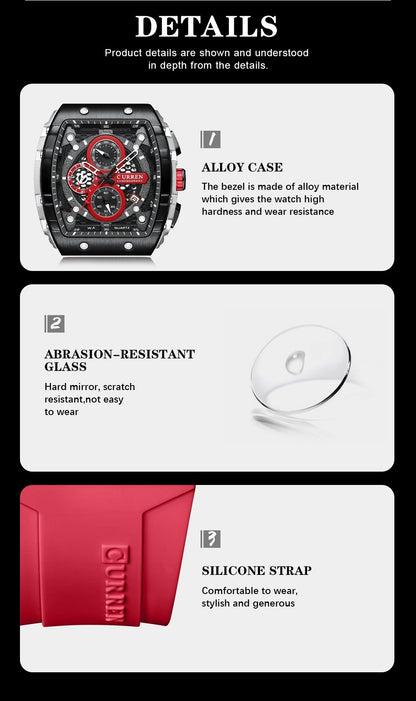 Reloj Curren 8442 Silicona cromo