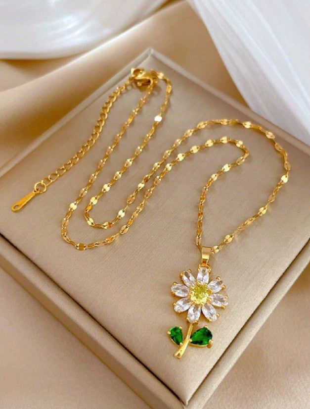 Set de Joyería "Jardín de Cristal" en Acero inoxidable