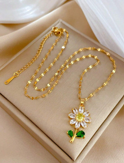 Set de Joyería "Jardín de Cristal" en Acero inoxidable