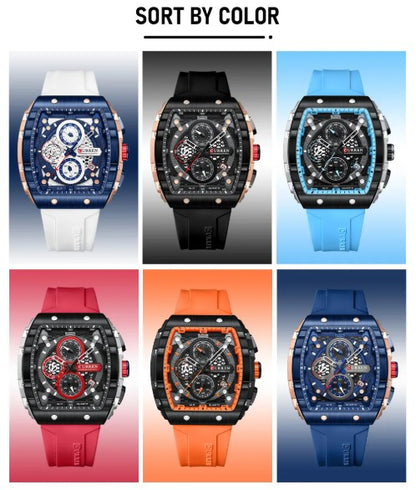 Reloj Curren 8442 Silicona cromo