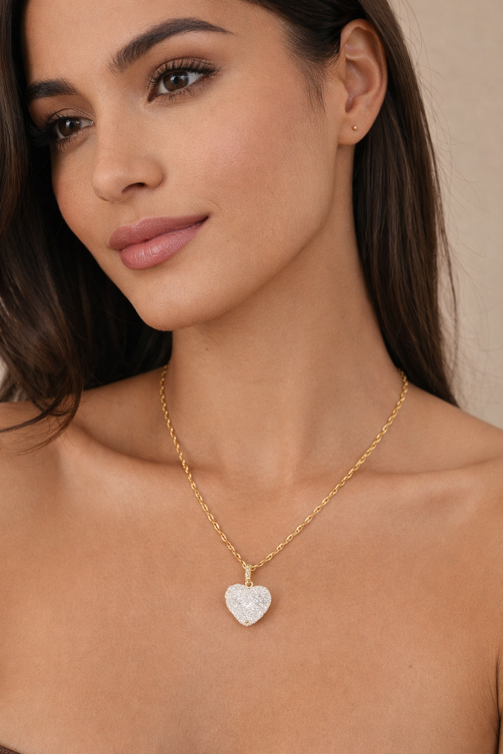 Collar "Corazón de Hielo" en Acero inoxidable