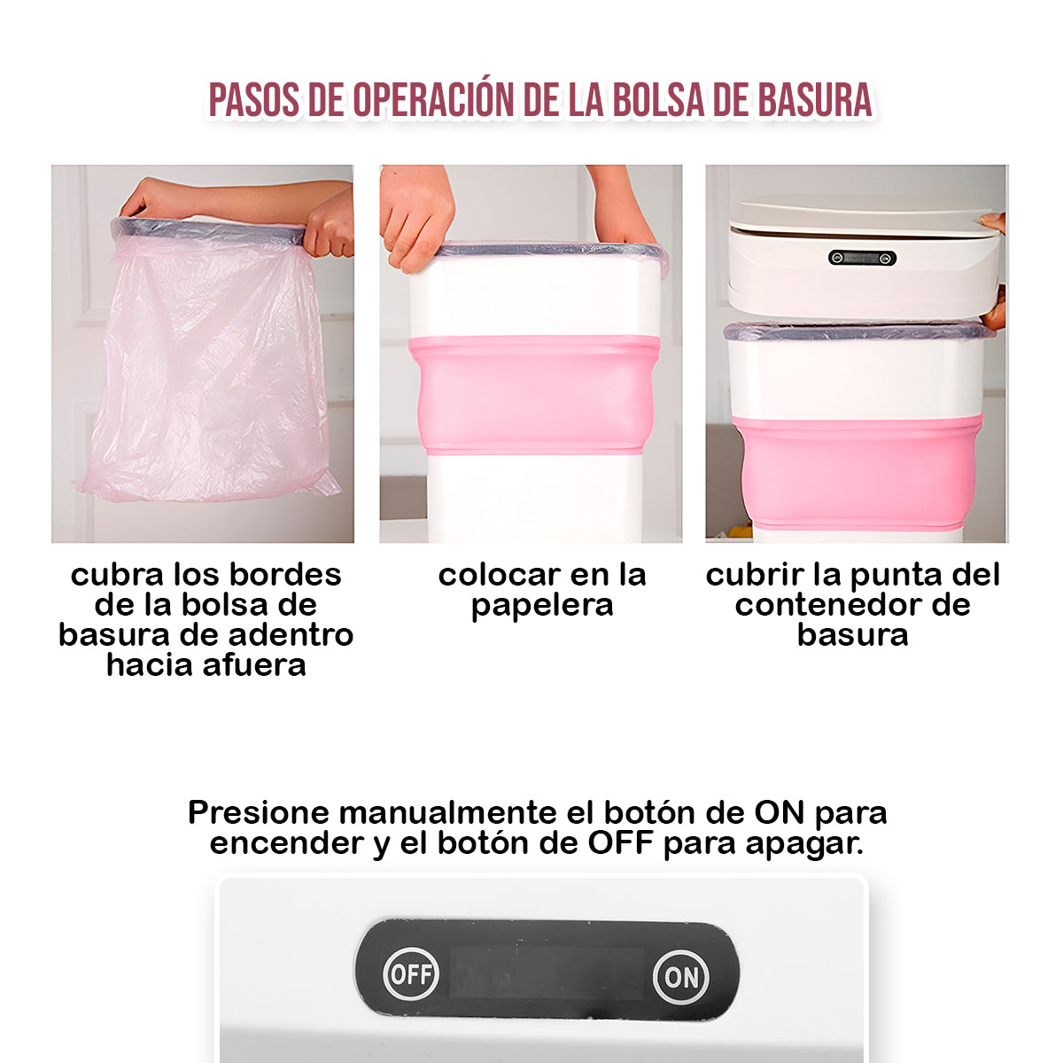 BASURERO AUTOMATICO PLEGABLE🗑️