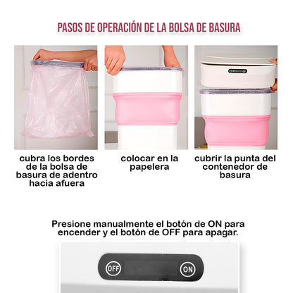 BASURERO AUTOMATICO PLEGABLE🗑️