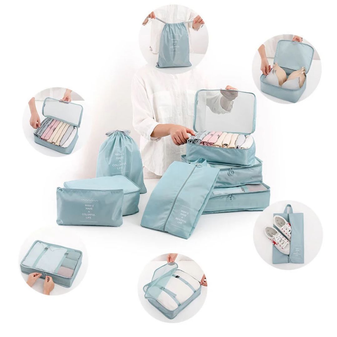 KIT DE BOLSAS VIAJERAS X 7 PIEZAS🧳