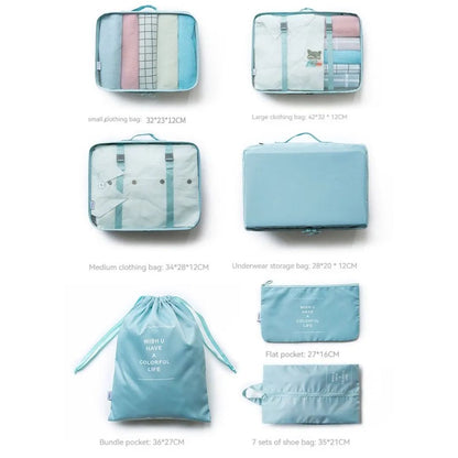 KIT DE BOLSAS VIAJERAS X 7 PIEZAS🧳