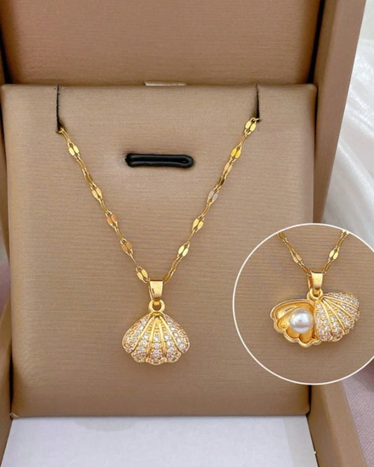 Collar "Tesoro del Mar" Dije de Concha Abatible