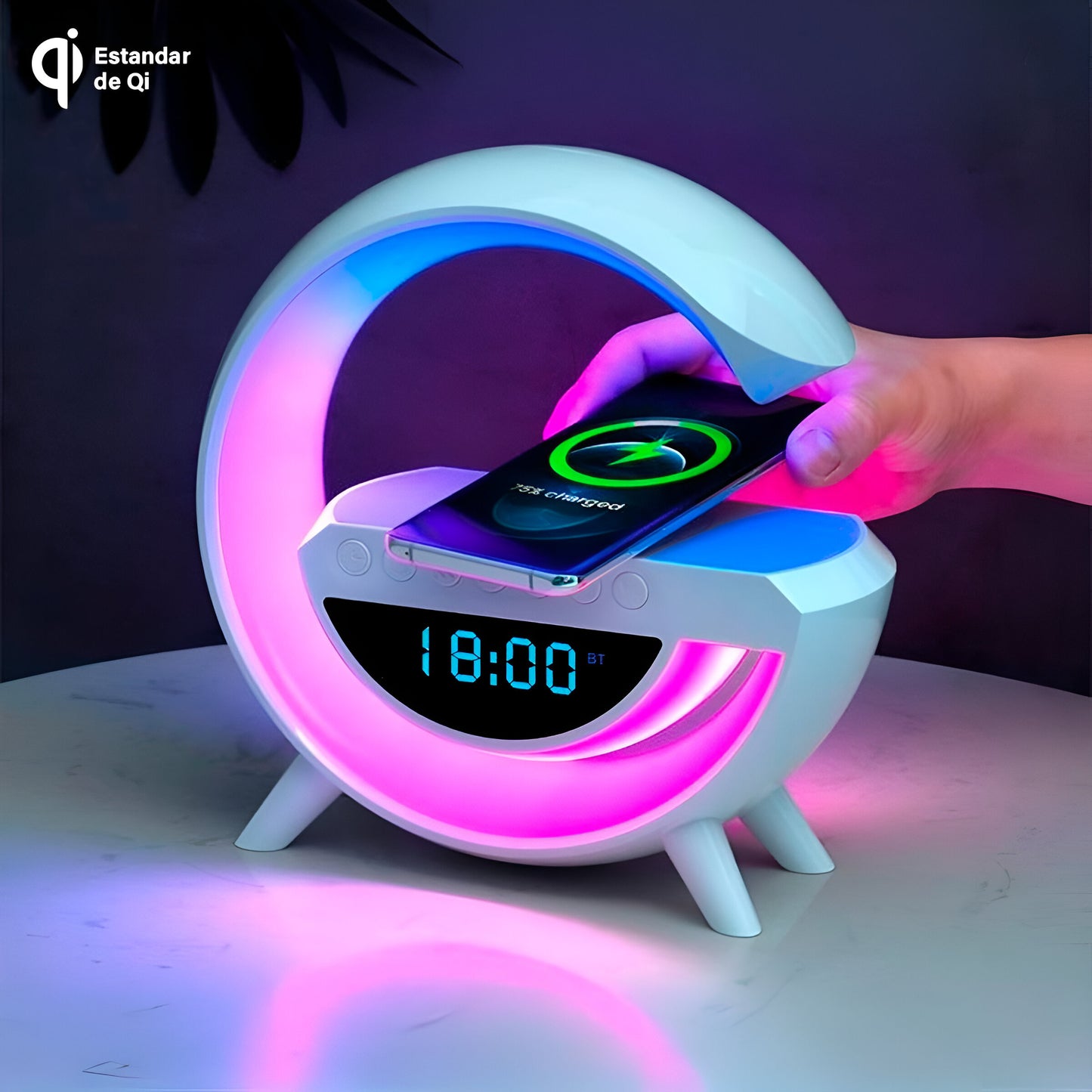 PARLANTE G CARGA INALAMBRICA RELOJ⏰