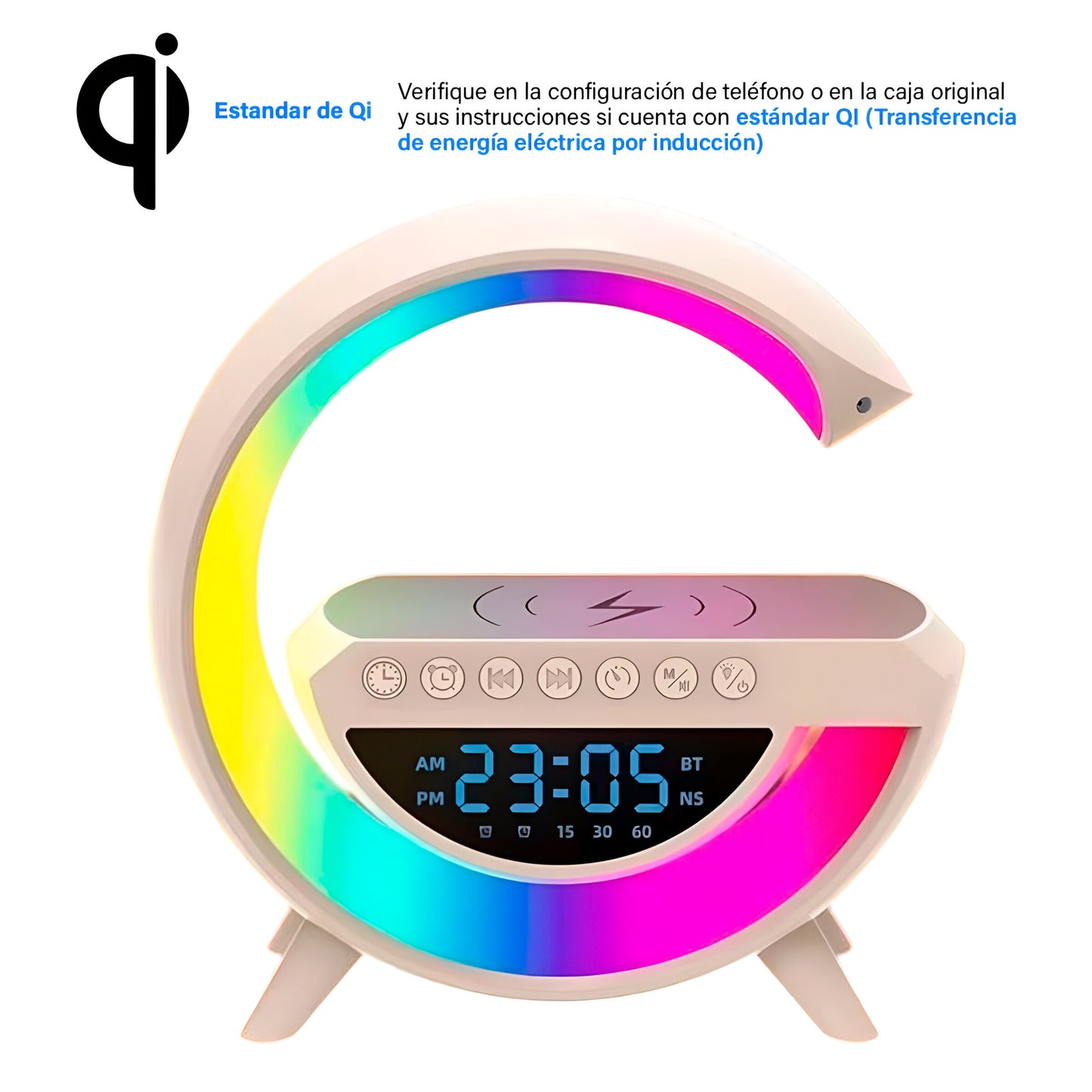 PARLANTE G CARGA INALAMBRICA RELOJ⏰