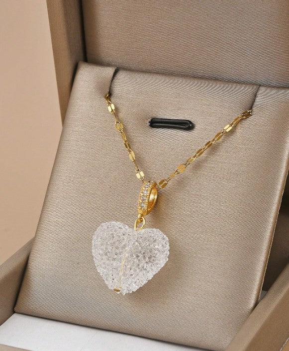 Collar "Corazón de Hielo" en Acero inoxidable