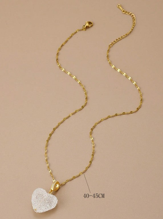 Collar "Corazón de Hielo" en Acero inoxidable