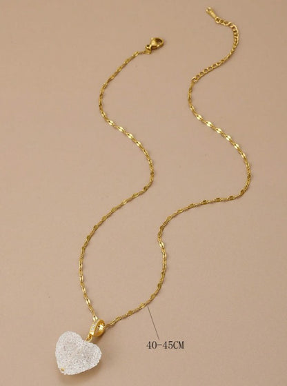 Collar "Corazón de Hielo" en Acero inoxidable