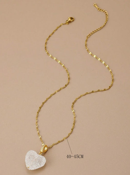 Collar "Corazón de Hielo" en Acero inoxidable