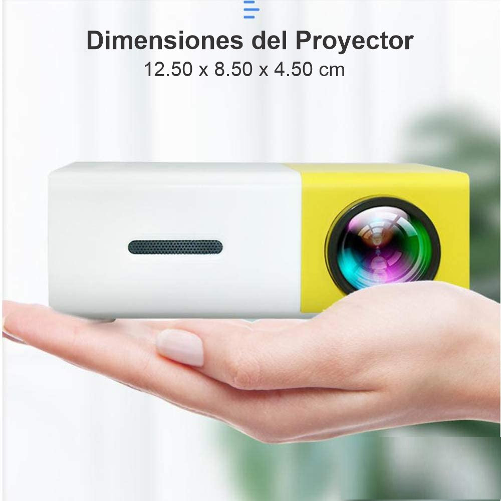 MINI PROYECTOR LED VIDEO BEAM 600 📽️ LUMENES YG 300 HDMI USB AV