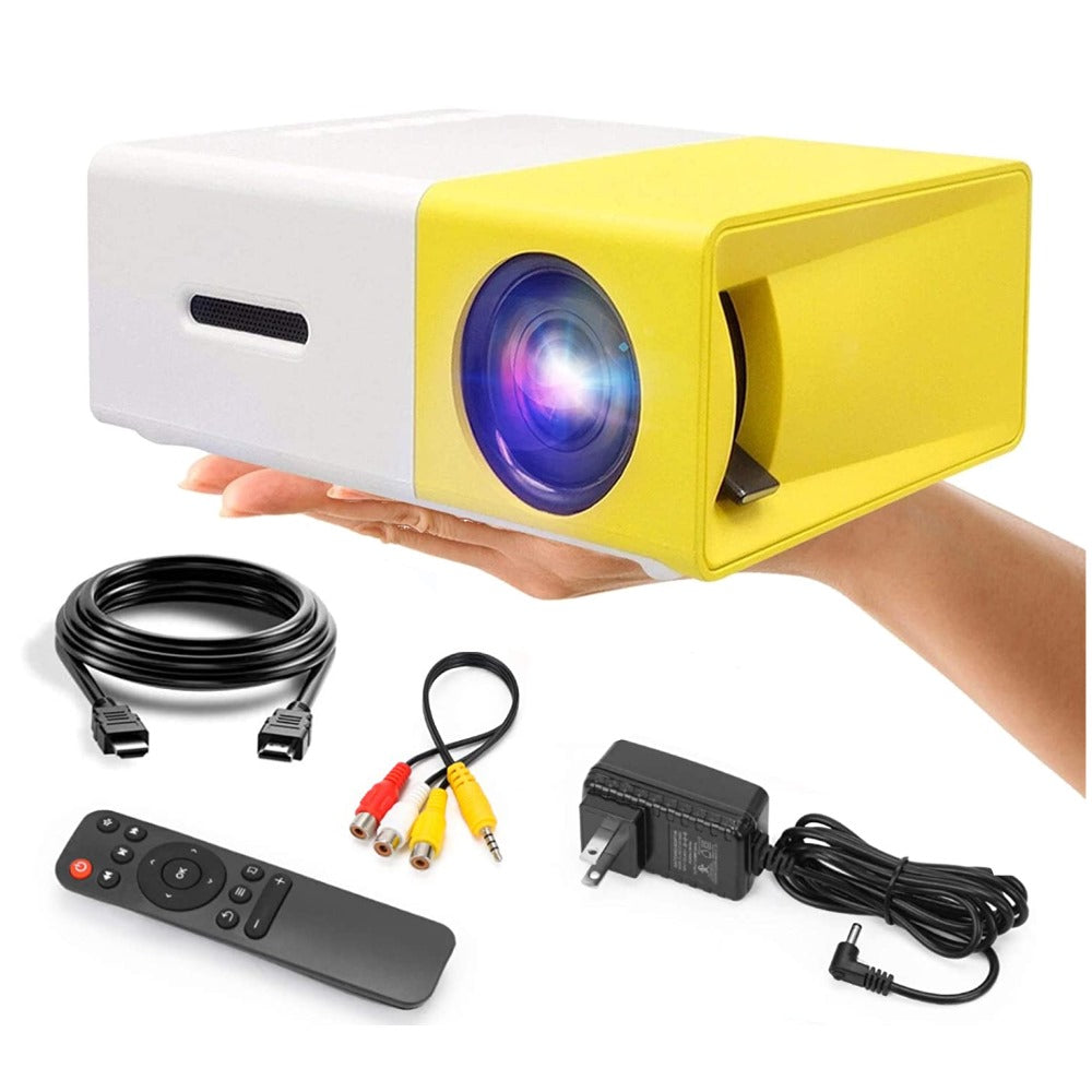 MINI PROYECTOR LED VIDEO BEAM 600 📽️ LUMENES YG 300 HDMI USB AV