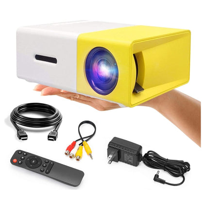 MINI PROYECTOR LED VIDEO BEAM 600 📽️ LUMENES YG 300 HDMI USB AV