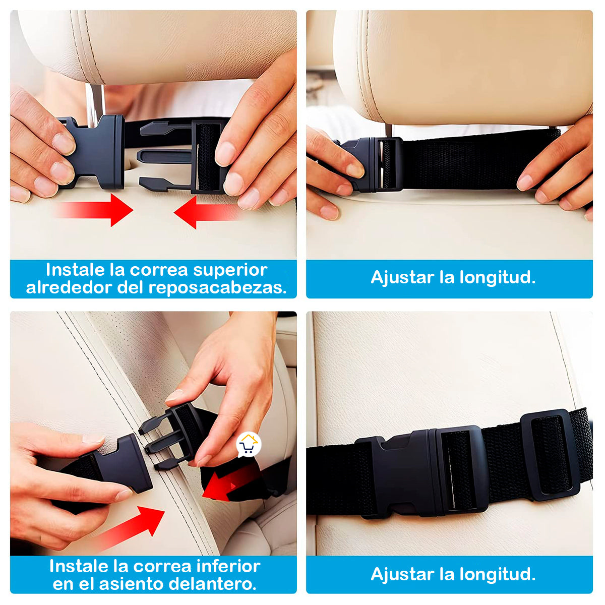 ORGANIZADOR DE ASIENTO TRASERO + SOPORTE PARA TABLET COCHE🚘