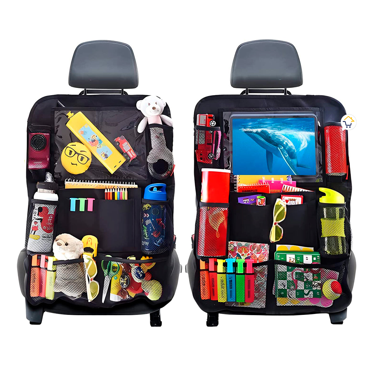 ORGANIZADOR DE ASIENTO TRASERO + SOPORTE PARA TABLET COCHE🚘