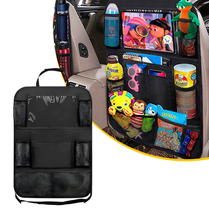 ORGANIZADOR DE ASIENTO TRASERO + SOPORTE PARA TABLET COCHE🚘
