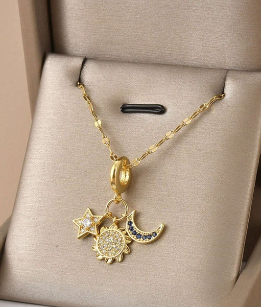 Collar "Universo Celestial" - Sol, Luna y Estrellas